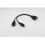 3 Pack OTG Cable for Fire Stick 4K, Samsung Galaxy, Amazon Fire TV, LG, HTC Android Phone Tablet Micro USB Host with Micro USB Power