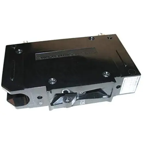 MIDNITE 125 DCA 125 VDC 1 POLE1 IN WIDE PANEL MOUNT 1/4 IN STUDS REMOTE TRIP CAPABLE CIRCUIT BREAKER- MNEDC125RT