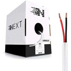 Next 16/2 Speaker Wire - 16 AWG/Gauge 2 Conductor - UL Listed In Wall (CL2/CL3) and Outdoor/In Ground (Direct Burial) Rated - Oxygen-Free Copper (OFC) - 500 Foot Bulk Cable Pull Box -  White