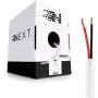Next 16/2 Speaker Wire - 16 AWG/Gauge 2 Conductor - UL Listed In Wall (CL2/CL3) and Outdoor/In Ground (Direct Burial) Rated - Oxygen-Free Copper (OFC) - 500 Foot Bulk Cable Pull Box -  White