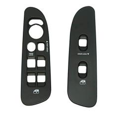 New Window Switch Bezel, Driver & Passenger Side Switch Panel Set for 2002-2010 Dodge Ram 1500 2500 3500 Black 2 Pieces (1 for Driver Side 1 Piece for Passenger Side)