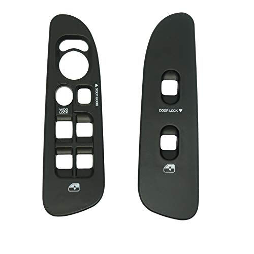 New Window Switch Bezel, Driver & Passenger Side Switch Panel Set for 2002-2010 Dodge Ram 1500 2500 3500 Black 2 Pieces (1 for Driver Side 1 Piece for Passenger Side)