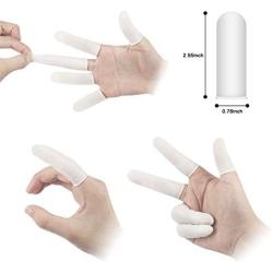 (Approx. 130 PCS) Latex Finger Cots, Disposable Medium Fingertips Protector Finger Covers for Electronic Repair
