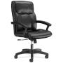 HON HVL151.SB11 Leather Executive Chair - High-Back Computer Chair for Office Desk, Black (VL151)