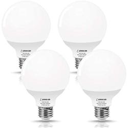 LOHAS LED G25 Globe Bulb 60W Equivalent, Bathroom Vanity Round LED Light Bulb 9W 800LM Warm White 2700K, E26 Base Make up Light, G25 Globe Light Bulbs Bathroom Kitchen for Decorative Light, 4 Pack