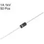 uxcell 1N4007 Rectifier Diode 1A 1kV Electronic Silicon Diodes 50pcs