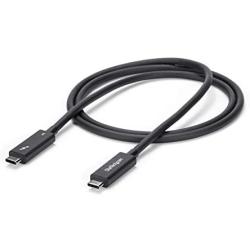 StarTech.com Active 40Gbps Thunderbolt 3 Cable - 3.3ft/1m - Black - 5k 60Hz/4k 60Hz - Certified TB3 Charger Cord w/ 100W Power Delivery (TBLT3MM1MA)