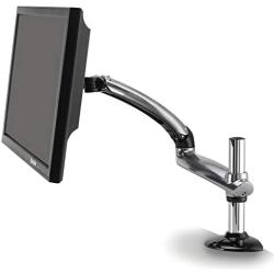 Ergotech Single Freedom Arm, Includes Single Aluminum Articulating Arm, 8.4-17.8 lbs. Weight Capacity, Suitable for Monitors up to 27 inches, VESA Compatible 75×75, 100×100, Silver