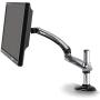 Ergotech Single Freedom Arm, Includes Single Aluminum Articulating Arm, 8.4-17.8 lbs. Weight Capacity, Suitable for Monitors up to 27 inches, VESA Compatible 75×75, 100×100, Silver
