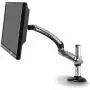 Ergotech Single Freedom Arm, Includes Single Aluminum Articulating Arm, 8.4-17.8 lbs. Weight Capacity, Suitable for Monitors up to 27 inches, VESA Compatible 75×75, 100×100, Silver
