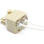 Duplex Jack Phone Wall Adapter - 1 Pack, Ivory - 2-Way Phone Splitter (2 Lines) Wall Jack Phone RJ11 Adapter