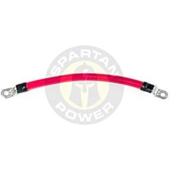 Spartan Power Made in America 1 Foot (12 Inch) Red Single 4 AWG Gauge Battery Cable Wire, Positive Cable Great for Parallel Battery Cables