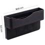 Puroregno Car Seat Gap,Seat Console Organizer Pocket,Car Seat Gap Storage Box Multi-Function Leather Car Water Cup Holder for Snacks, Electronics (Black)
