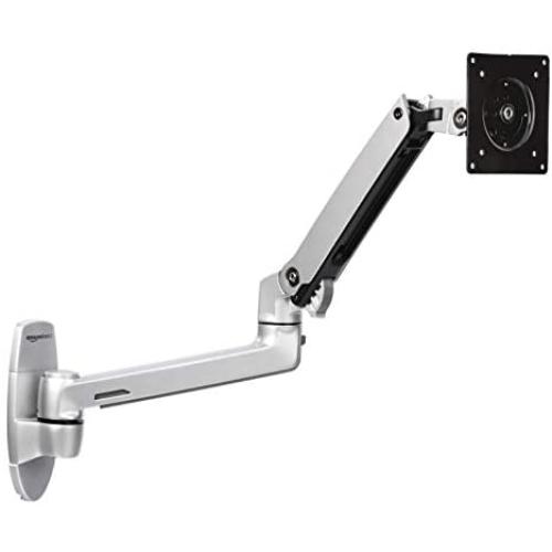 Amazon Basics Premium Wall Mount Computer Monitor and TV Stand - Lift Engine Arm Mount, Aluminum – Silver Amazon Basics Premium Wall Mount Computer Monitor and TV Stand - Lift Engine Arm Mount, Aluminum – Silver