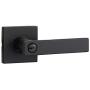 Amazon Basics Contemporary Stamford Door Lever with Lock, Entry, Matte Black