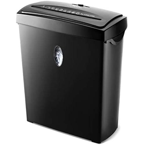 RAGU Paper Shredder, 6-Sheet Capacity Cross-Cut Paper and Credit Card Shredder with Paper Jam Proof System, 2.9 Gallon