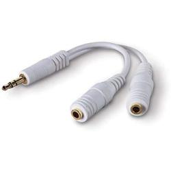 Belkin Speaker and Headphone Splitter, Standard, White