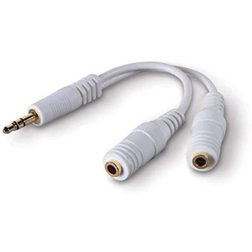 Belkin Speaker and Headphone Splitter, Standard, White