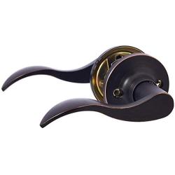 Amazon Basics Closet Door Lever, Wave, Oil Rubbed Bronze