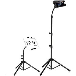 Ipad Tripod Stand,Gooseneck 67-inch Floor Stand for Tablet,Fit for iPhone 11/11Pro Max/7/8/X/Xs Max, IPad 12.9-Inch IPad Pro/11-Inch iPad Pro/IPad 6/Mini 5/Air 3/& More, and a Remote Control as Gift