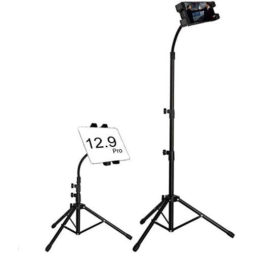 Ipad Tripod Stand,Gooseneck 67-inch Floor Stand for Tablet,Fit for iPhone 11/11Pro Max/7/8/X/Xs Max, IPad 12.9-Inch IPad Pro/11-Inch iPad Pro/IPad 6/Mini 5/Air 3/& More, and a Remote Control as Gift