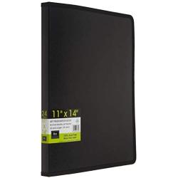 Filexec, 93630, Art Presentation Book, 24 Pocket, 11'' x 14'', 1 Each Black