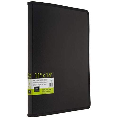 Filexec, 93630, Art Presentation Book, 24 Pocket, 11'' x 14'', 1 Each Black