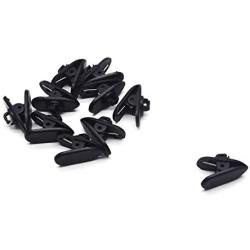 Antrader Clips for Earphone Wire, 360 Degree Rotate Headphone Wire Clothing Clip Black-Clips onto Your Clothing to Keep Cord in Place, Pack of 10