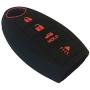 LemSa 2Pcs Rubber Silicone Remote Key Fob Cover Keyless Protector Bag Holder for Nissan Altima Maxima Murano Armada Gt-r Sentra Altima Rogue Pathfinder, Black/Red