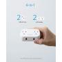 Anker AC Outlet and USB Wall Plug, PowerExtend USB Plug 2 Mini Wall Charger with 2 outlets, 2 USB Ports and PowerIQ Technology