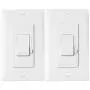ENERLITES Slide Dimmer Decorator Switch and Wall Plate, On/Off Rocker, Single-Pole or 3 Way, Neutral Wire NOT Required, for Dimmable 150W LED/CFL, 700W Incandescent Halogen, 51300-W, White 2 Pack ENERLITES Slide Dimmer Decorator Switch and Wall Plate, On/Off Rocker, Single-Pole or 3 Way, Neutral Wire NOT Required, for Dimmable 150W LED/CFL, 700W Incandescent Halogen, 51300-W, White 2 Pack