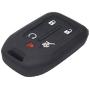 LemSa 2Pcs Keyless Entry Remote Car Smart Key Fob Outer Shell Cover Soft Rubber Protective Case for GMC Acadia Terrain Yukon Chevrolet Suburban Tahoe HYQ1AA 13584502 1551A-AA, Black Pink