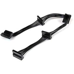 StarTech - PYO4SATA .com 15.7-Inch (400mm) SATA Power Splitter Adapter Cable - M/F - 4x Serial ATA Power Cable Splitter (PYO4SATA) Black