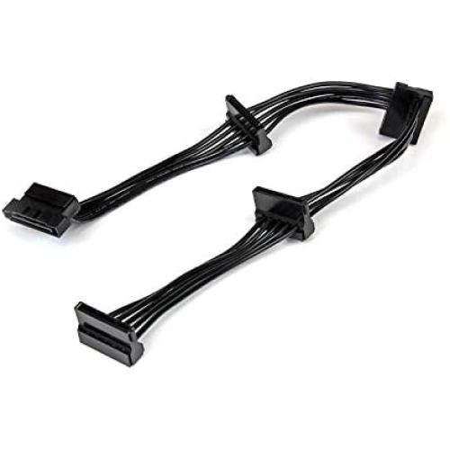 StarTech - PYO4SATA .com 15.7-Inch (400mm) SATA Power Splitter Adapter Cable - M/F - 4x Serial ATA Power Cable Splitter (PYO4SATA) Black