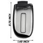Xotic Tech Black Soft TPU Remote Smart Key Fob Shell Cover for Jeep Chrysler Dodge