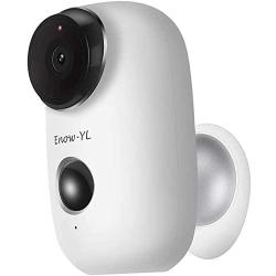 Battery Security Camera, Enow-YL Wireless Rechargeable Battery Powered WiFi Home Security Camera, Waterproof Outdoor Surveillance IP Camera HD 1080P with PIR Motion Sensor Night Vison 2-Way Audio
