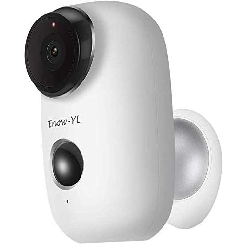 Battery Security Camera, Enow-YL Wireless Rechargeable Battery Powered WiFi Home Security Camera, Waterproof Outdoor Surveillance IP Camera HD 1080P with PIR Motion Sensor Night Vison 2-Way Audio