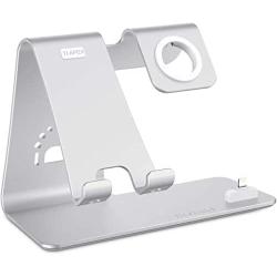 Bestand3 in 1 Apple iWatch Stand, Airpods Charger Dock, Phone Desktop Tablet Holder for Airpods, Apple Watch/ iPhone X/8 Plus/8/ 7 Plus/ iPad, Silver(Patenting, Airpods Charging Case NOT Included)