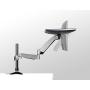 Mount-It! Single Monitor Arm Desk Mount | Gas Spring Monitor Arm | Full Motion Articulating Height Adjustable Stand | Fits 21 22 23 24 27 Inch VESA Compatible Computer Screen | Clamp and Grommet Base