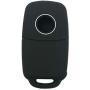 Key Fob Cover Case Jacket Silicone Keyless Remote Protector Skin Holder Fit for VW Volkswagen Jetta Passat Golf Beetle Rabbit GTI CC EOS (Black)