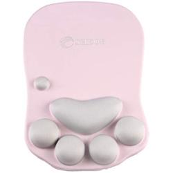 Cat Paw Mouse Pad with Wrist Support Soft Silicone Wrist Rests Wrist Cushion Comfort Mouse Pad Computer Mouse Mat Desk Decor Green(10.7x7.8x0.9) (Pink)