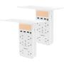 [2-Pack]VINTAR Surge Protector With Outlet Shelf, Multi Outlet Extender with Dusk to Dawn Sensor, 6 Outlets and 3 USB Ports,Wall Mount with Top Phone Holder for Home, White,ETL Certified.