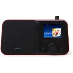 Grace Digital Mondo Elite Smart Internet Radio, Bluetooth, Wi-Fi, 7-Day Alarm – Microphone-Free (Red)