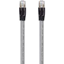 Monoprice Cat8 Ethernet Network Cable - 0.5 feet - Gray | 2GHz, 40G, 24AWG, S/FTP - Entegrade Series