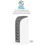 Aduro 40W 6-Port USB Desktop Charging Station Hub Wall Charger for iPhone iPad Tablets Smartphones with Smart Flow (Solid White)