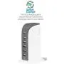 Aduro 40W 6-Port USB Desktop Charging Station Hub Wall Charger for iPhone iPad Tablets Smartphones with Smart Flow (Solid White)