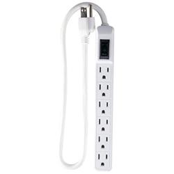 GoGreen Power GG-16103MIN 6 Outlet Mini Surge Protector, White