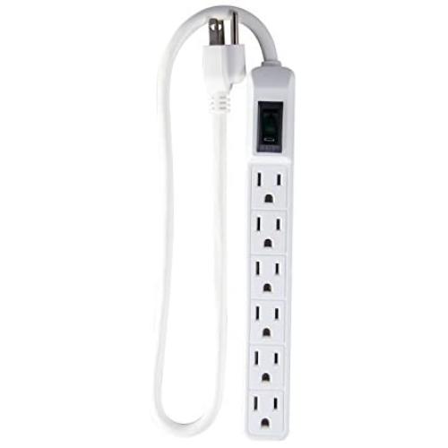 GoGreen Power GG-16103MIN 6 Outlet Mini Surge Protector, White