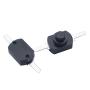 mxuteuk 50pcs Black Self-Lock Micro Push Button Switch DC 30V 1A for DIY SMD Flashlight Type Light Lamp Wall Outlet Latching Mini ON/Off Switch BK-1208