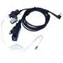 KEYBLU 2-Wire Acoustic Tube Earpiece/Headset with PTT and Mic Surveillance Kit for Motorola Walkie Talkie CP200 CLS1110 CLS1413 CLS1450 Radio